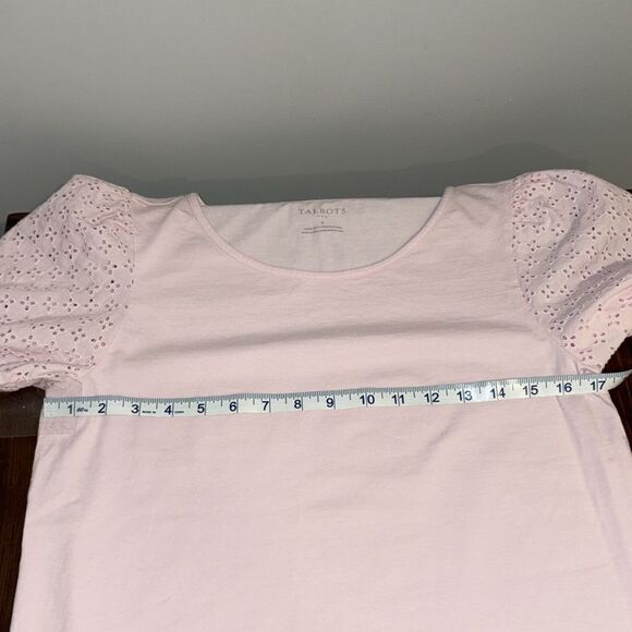 Talbots Cotton Eyelet Short Sleeve Top Size S - Picture 8 of 10